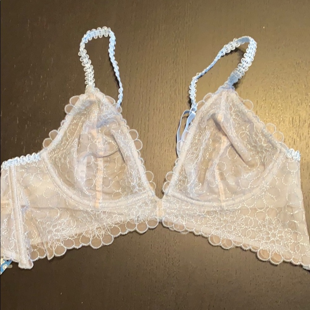 Free People  Blue Hydrandea Lucia Underwire Bra